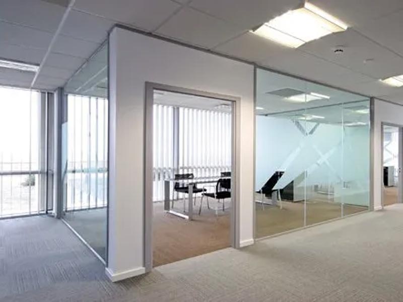 modern office interior with conference room
